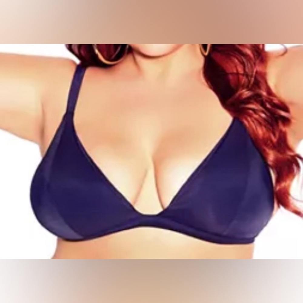 City Chic bikini top 1X-2X 18 NEW CCX Daisy NAVY